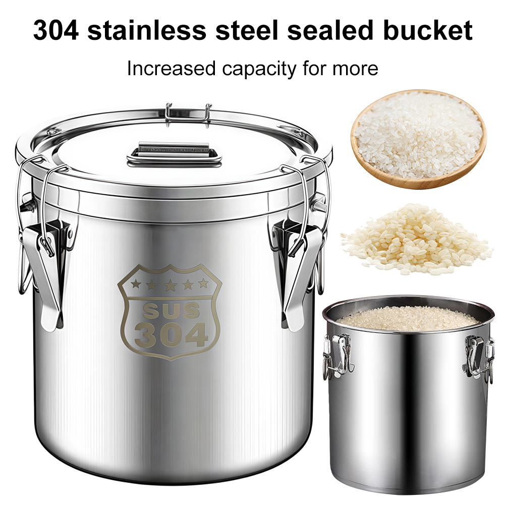 Food Storage For Restaurant - 6/12/21/33L Wadah Dapur Stainless Steel dengan