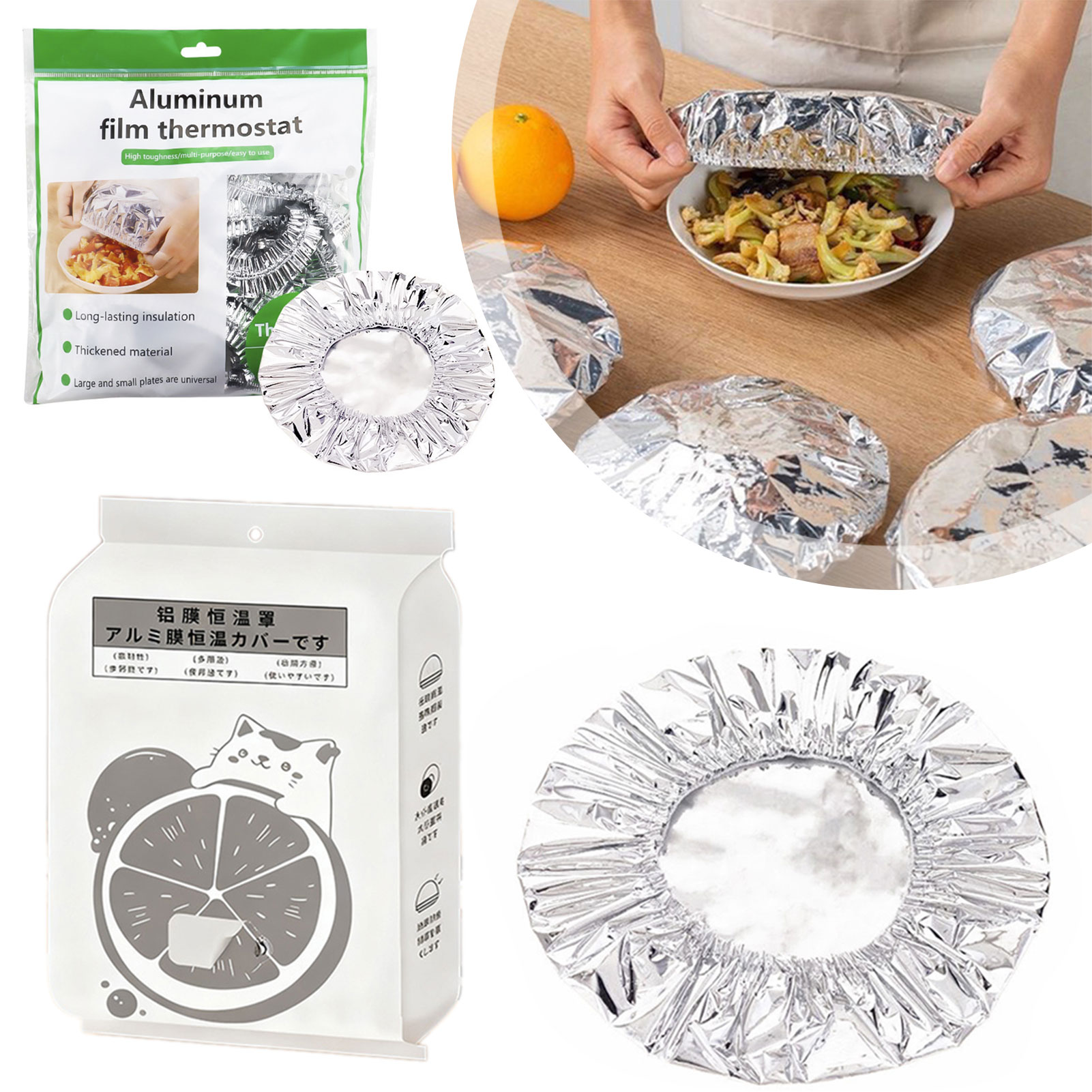 Food Storage Hiking - Food Insulation Cover,Aluminum Foil Food Cover,Kitchen