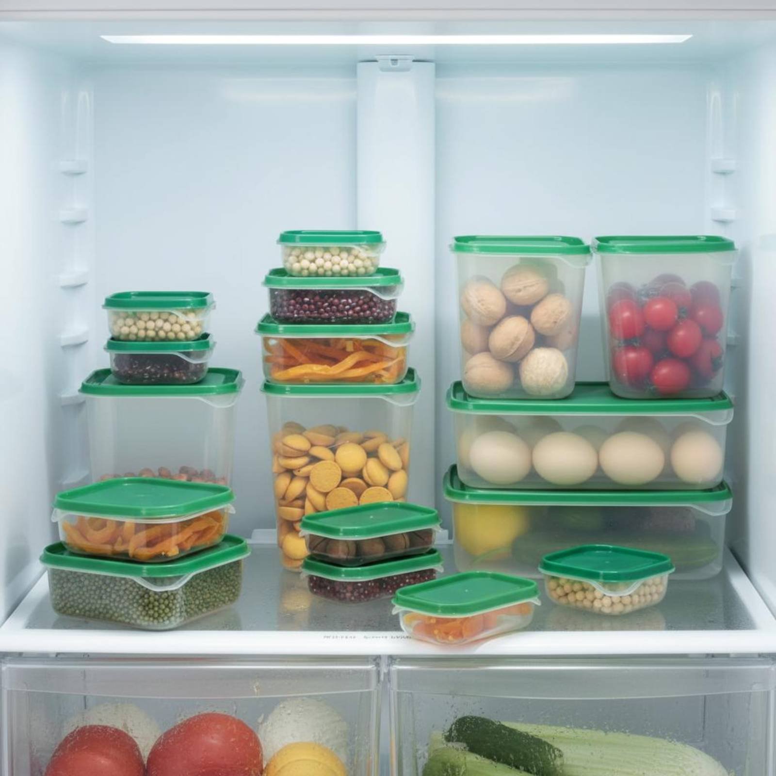 Food Storage Boxes With Lids - 17 Buah Set Kotak Penyimpanan Kulkas