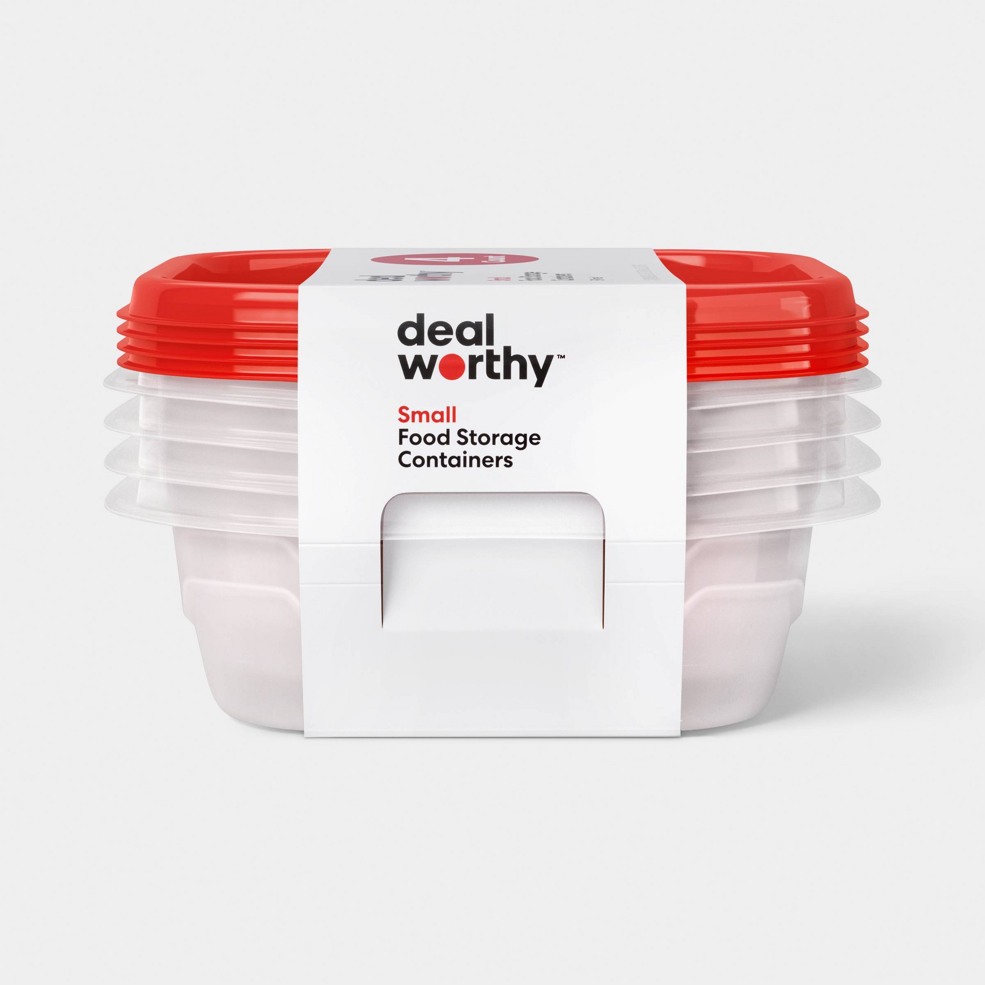 Food Storage In Pantry - Wadah Penyimpanan Makanan Persegi Kecil 4ct