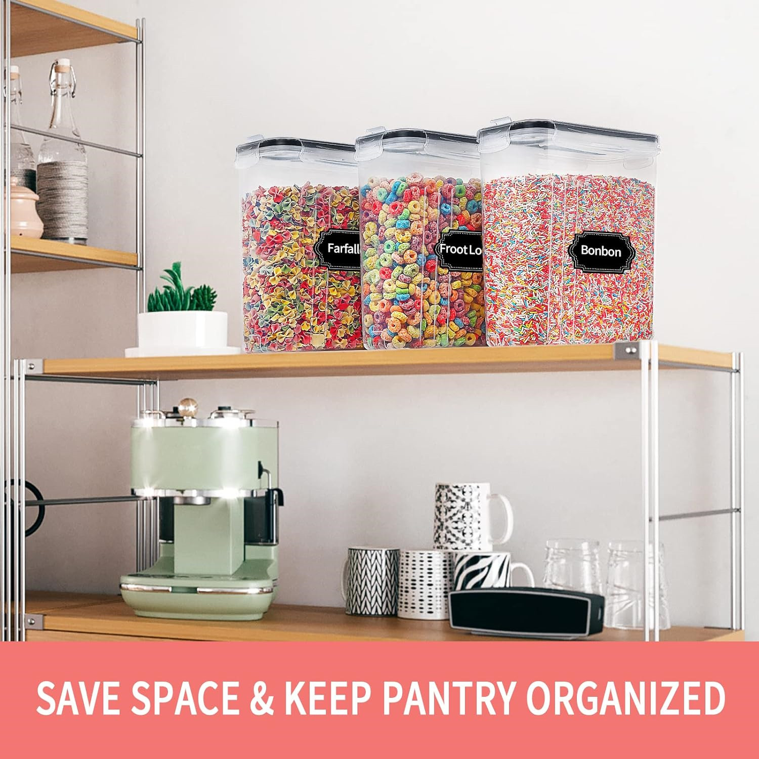 Food Storage Kitchen Container Set - Wadah Penyimpanan Sereal 2,5L dengan Tutup