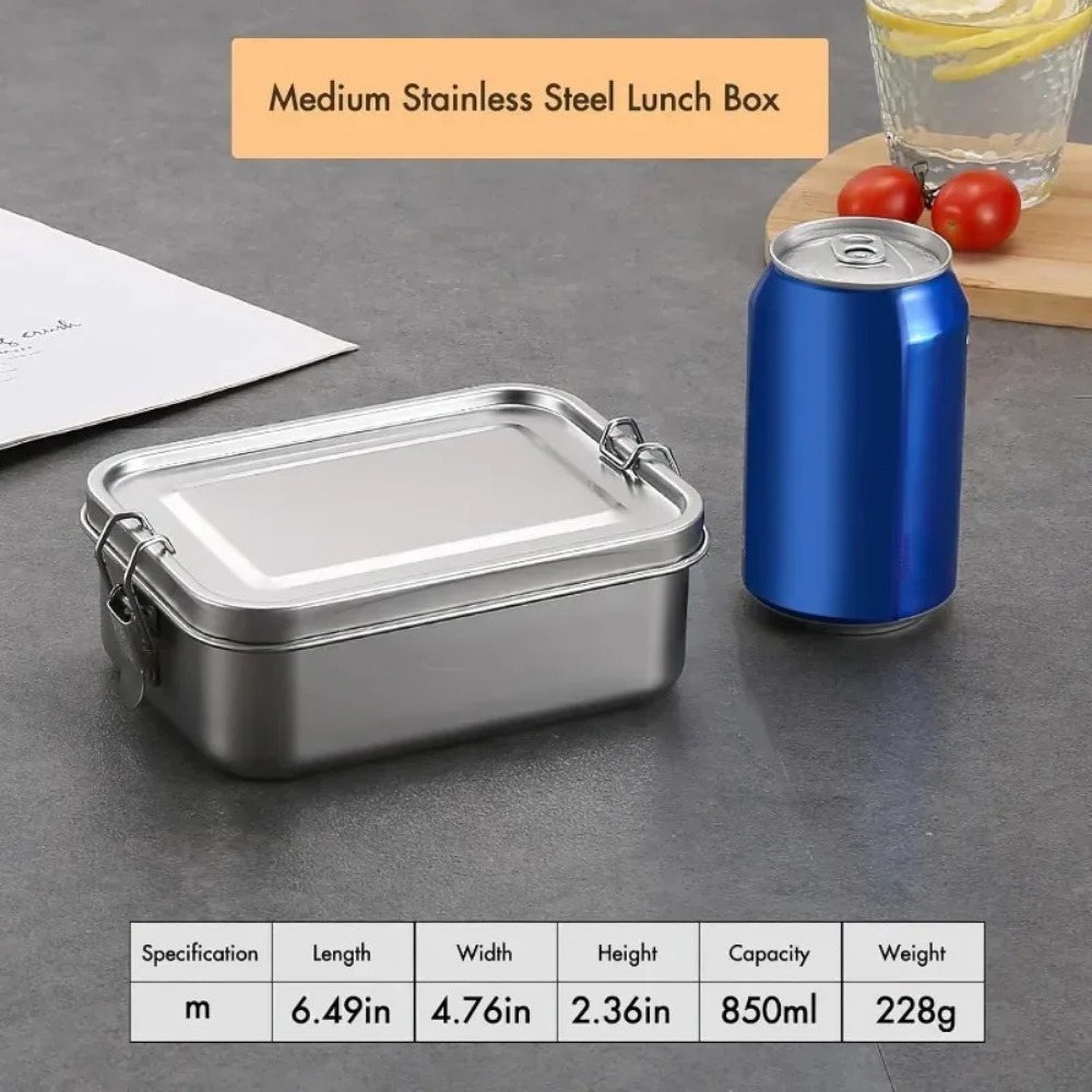 Food Storage Lock Box - Kotak Bento 850ML Baru dengan Klip