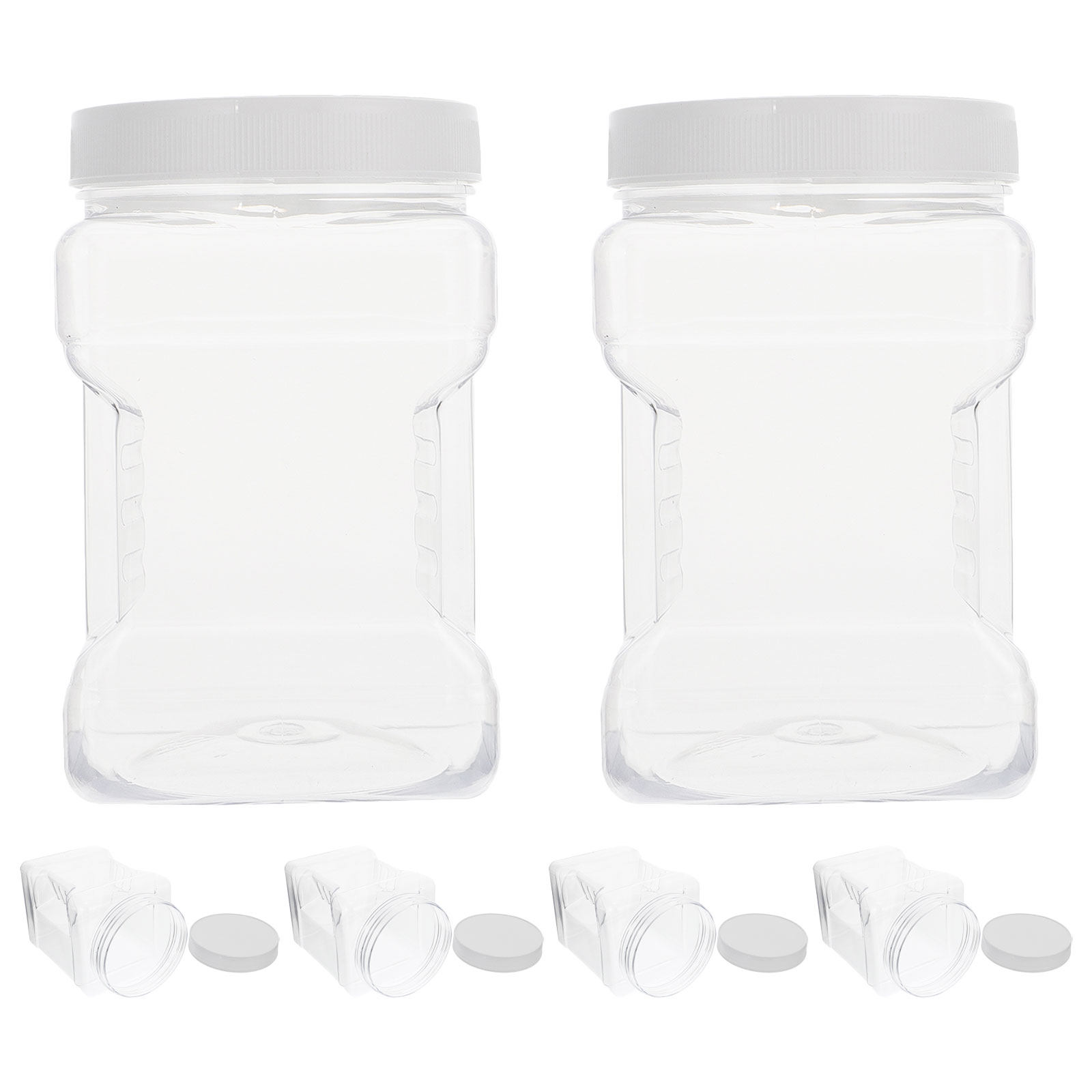 Food Storage In Pantry - 6 Buah Stoples Penyimpanan Transparan, Wadah