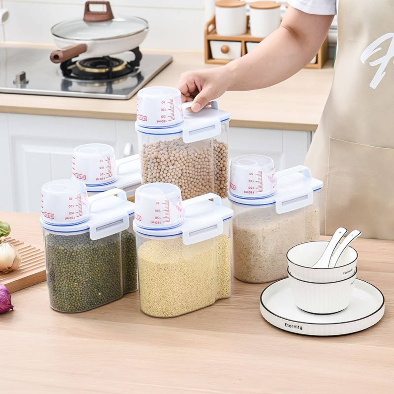 Food Storage In Pantry - Wadah Penyimpanan Beras Dispenser Beras Aman