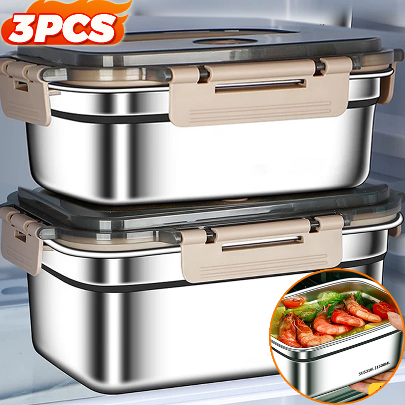 Food Storage Boxes With Lids - Kotak Bento Kapasitas Besar Kotak Makan
