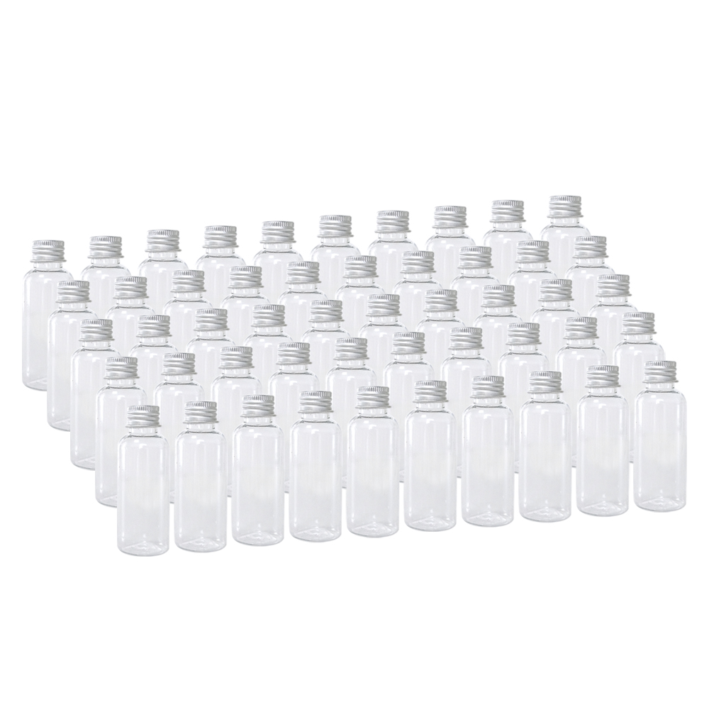 Food Storage Aluminum Containers - Botol plastik 100 buah dengan tutup