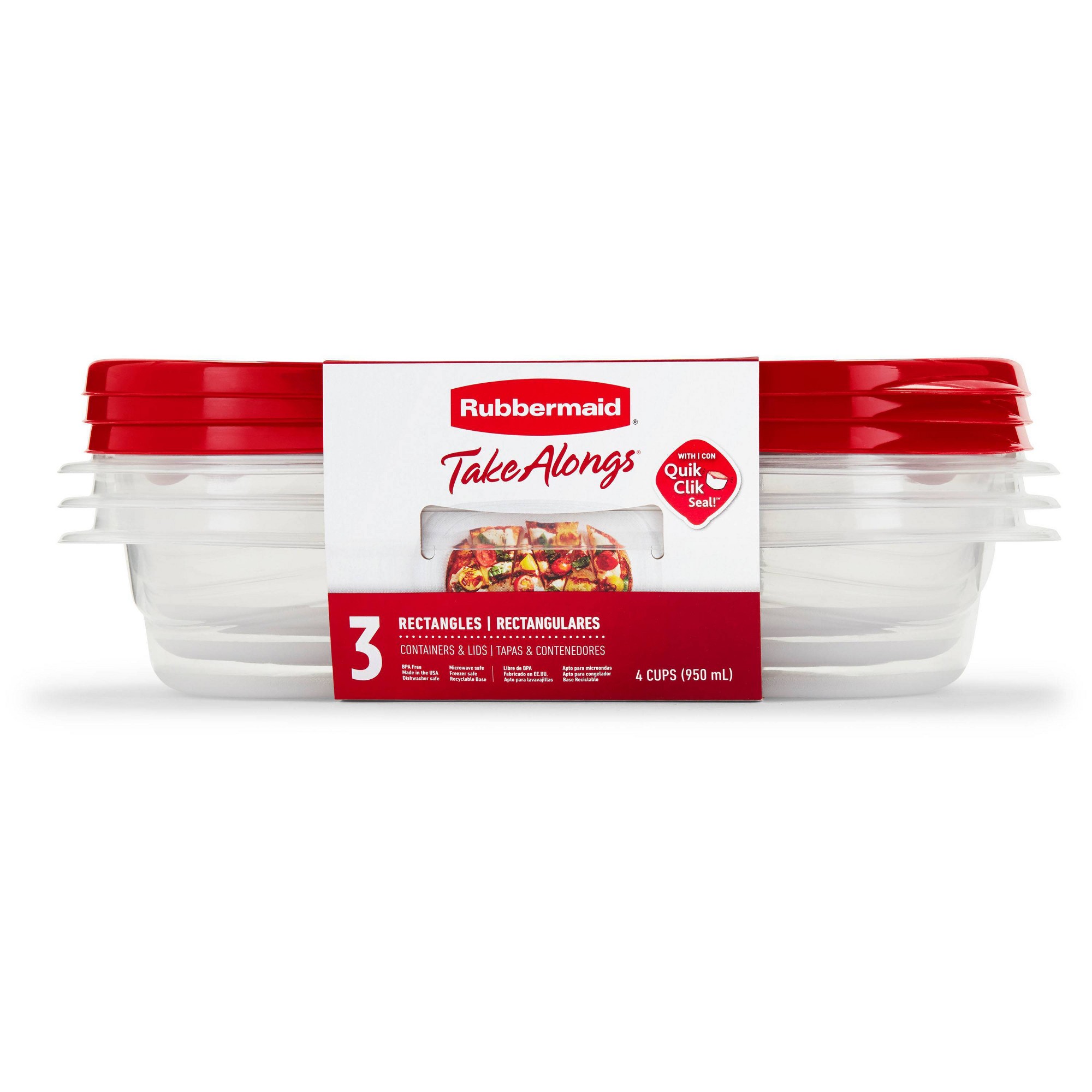 Food Storage Boxes With Lids - 3 buah wadah penyimpanan makanan berbentuk