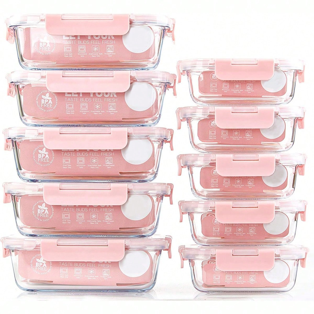 Food Storage Order - 10 Wadah Makanan Kaca, Wadah Penyimpanan