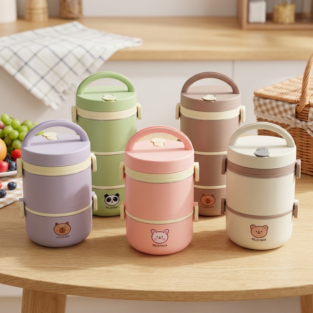 Food Storage Design - Kotak Makan Siang Termal Stainless Steel