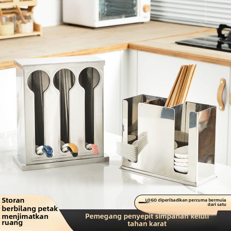 Food Storage For Restaurant - Kotak Penyimpanan Sendok Sumpit Baja Tahan