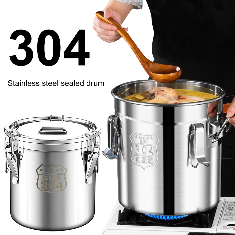 6/12/21/33L Wadah Dapur Stainl - Food Storage For Restaurant ulasan dan harga