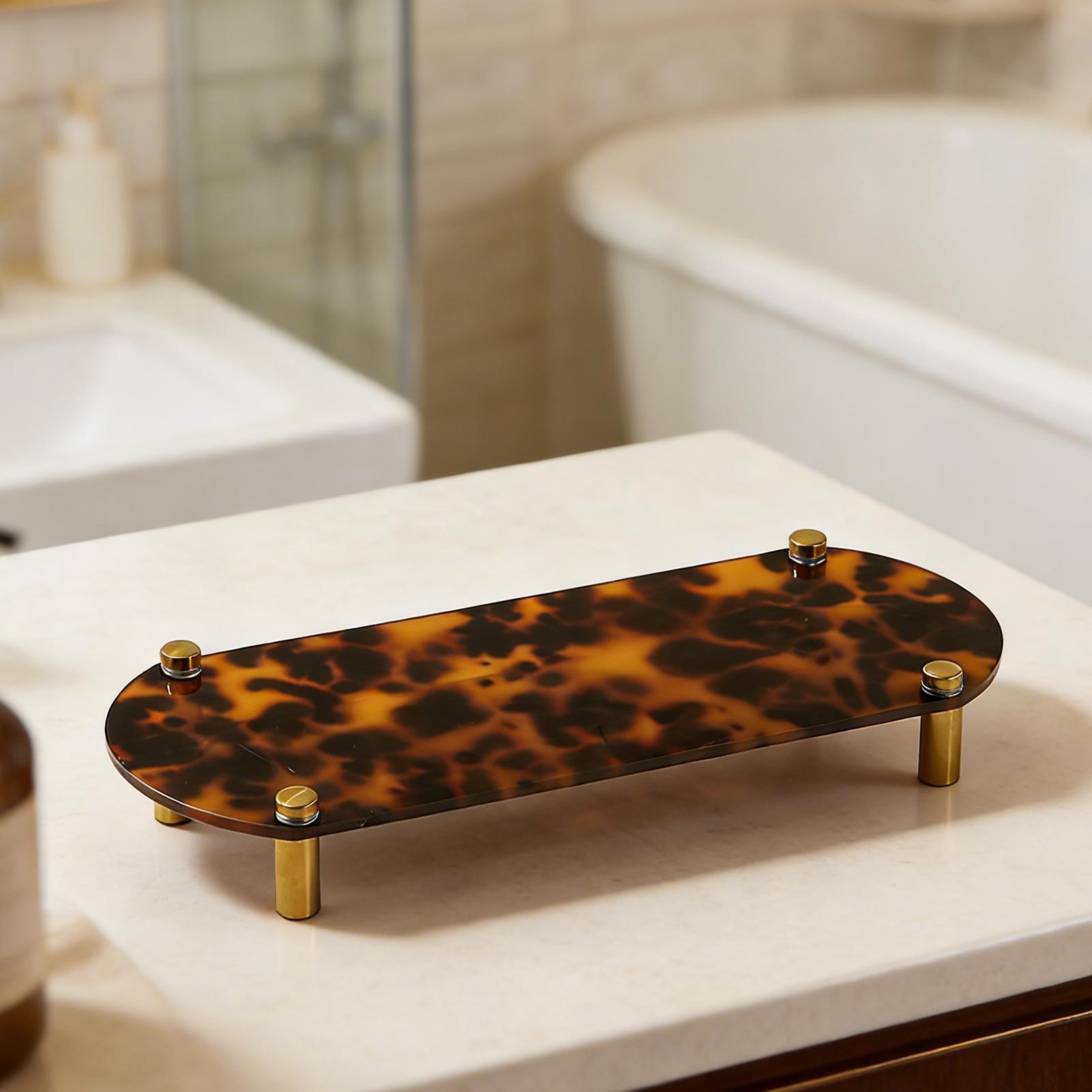 Nampan Meja Kamar Mandi Motif  - Storage Food Tray ulasan dan harga