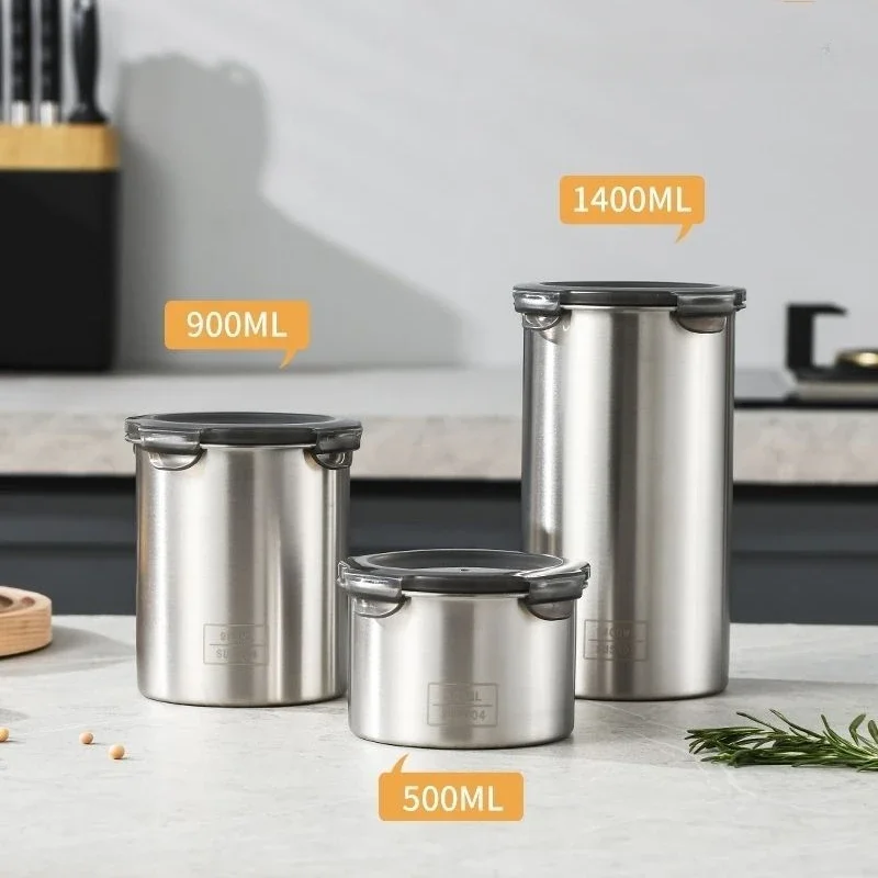 304 wadah kedap udara Stainles - Food Storage Metal Box ulasan dan harga
