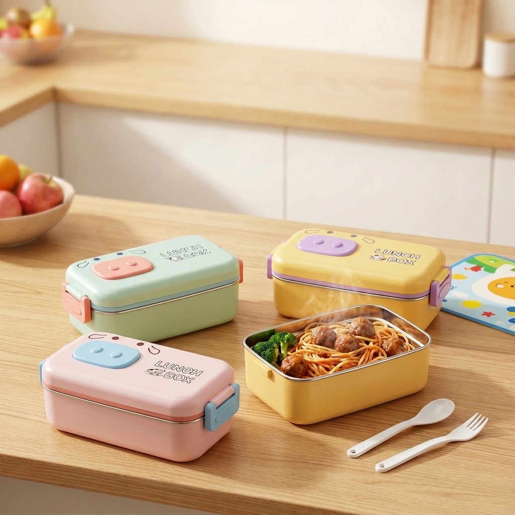 Kotak Bento Baja Tahan Karat 3 - Food Storage Quart ulasan dan harga