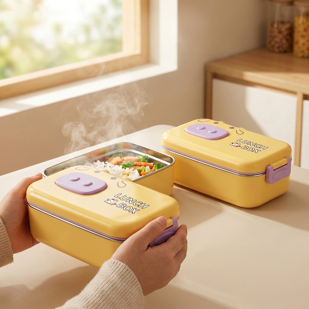Kotak Bento Baja Tahan Karat 3 - Food Storage Quart ulasan dan harga