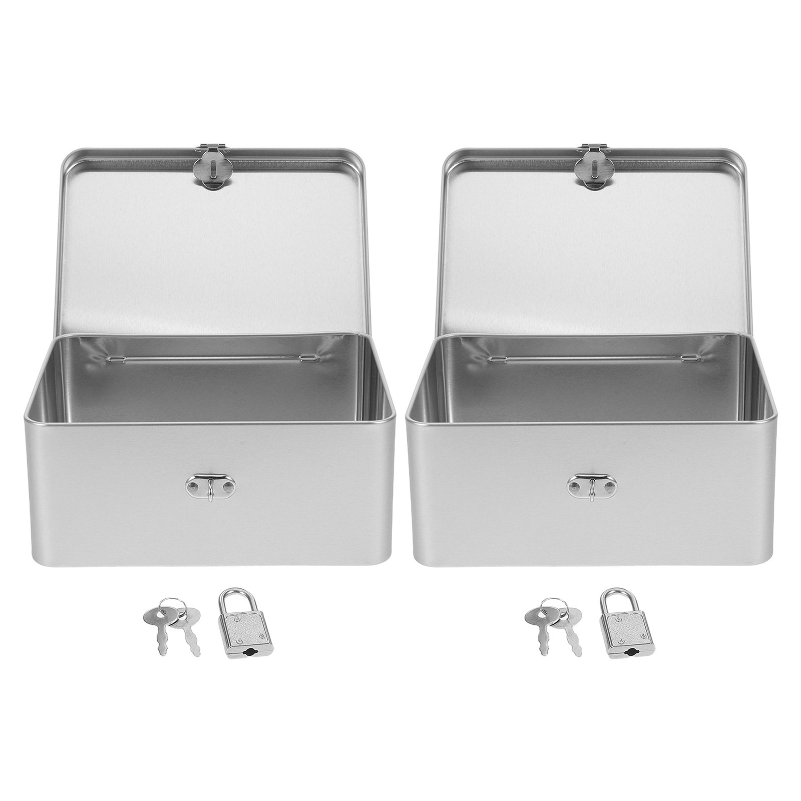 2 Buah Kotak Perhiasan Logam K - Food Storage Lock Box ulasan dan harga