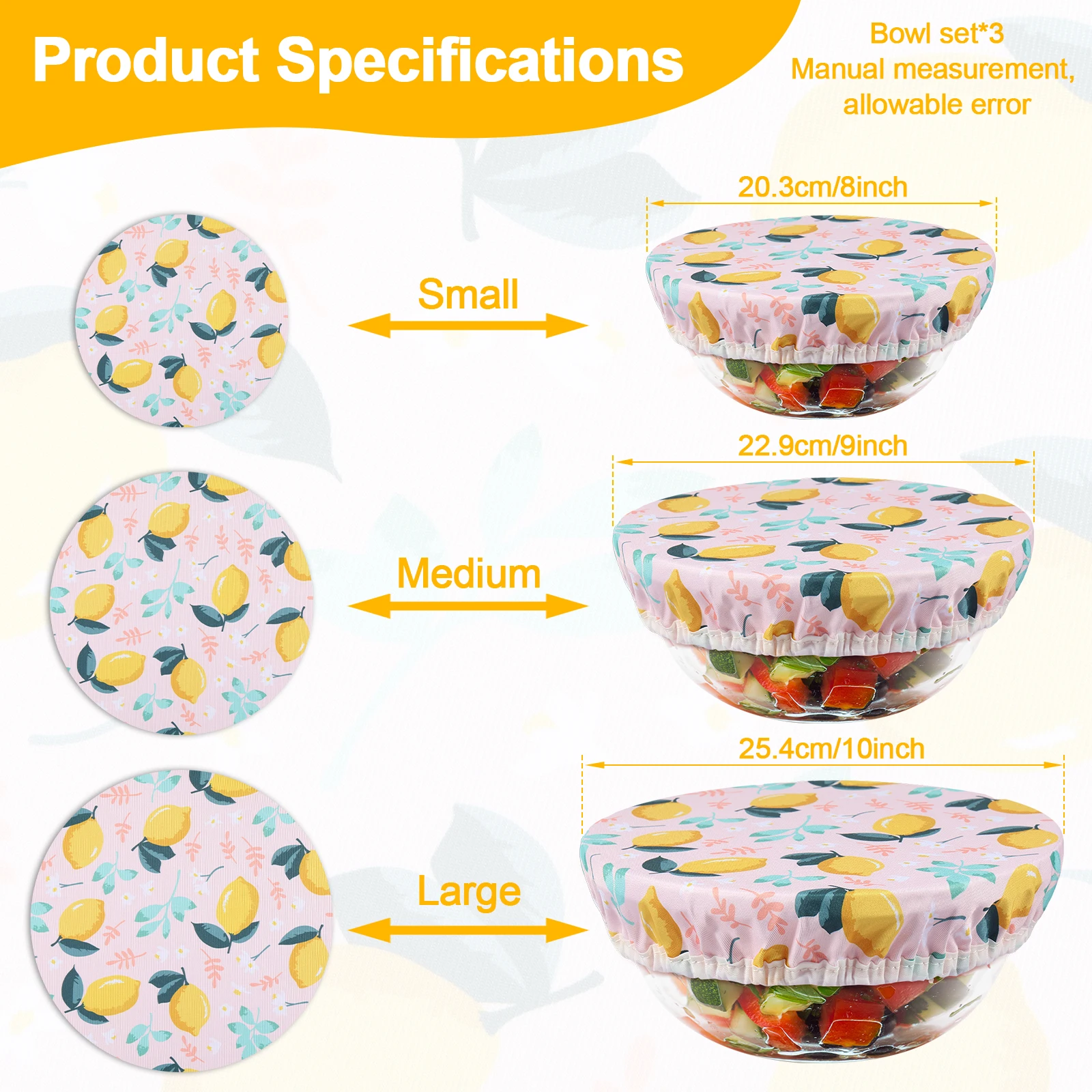 3 Buah Set Penutup Mangkuk Pen - Food Storage Kitchen Container Set ulasan dan harga