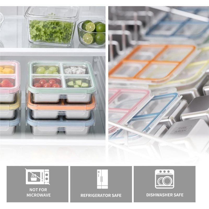 GIGI 4Pack Wadah Makanan Ringa - Food Storage Boxes With Lids ulasan dan harga