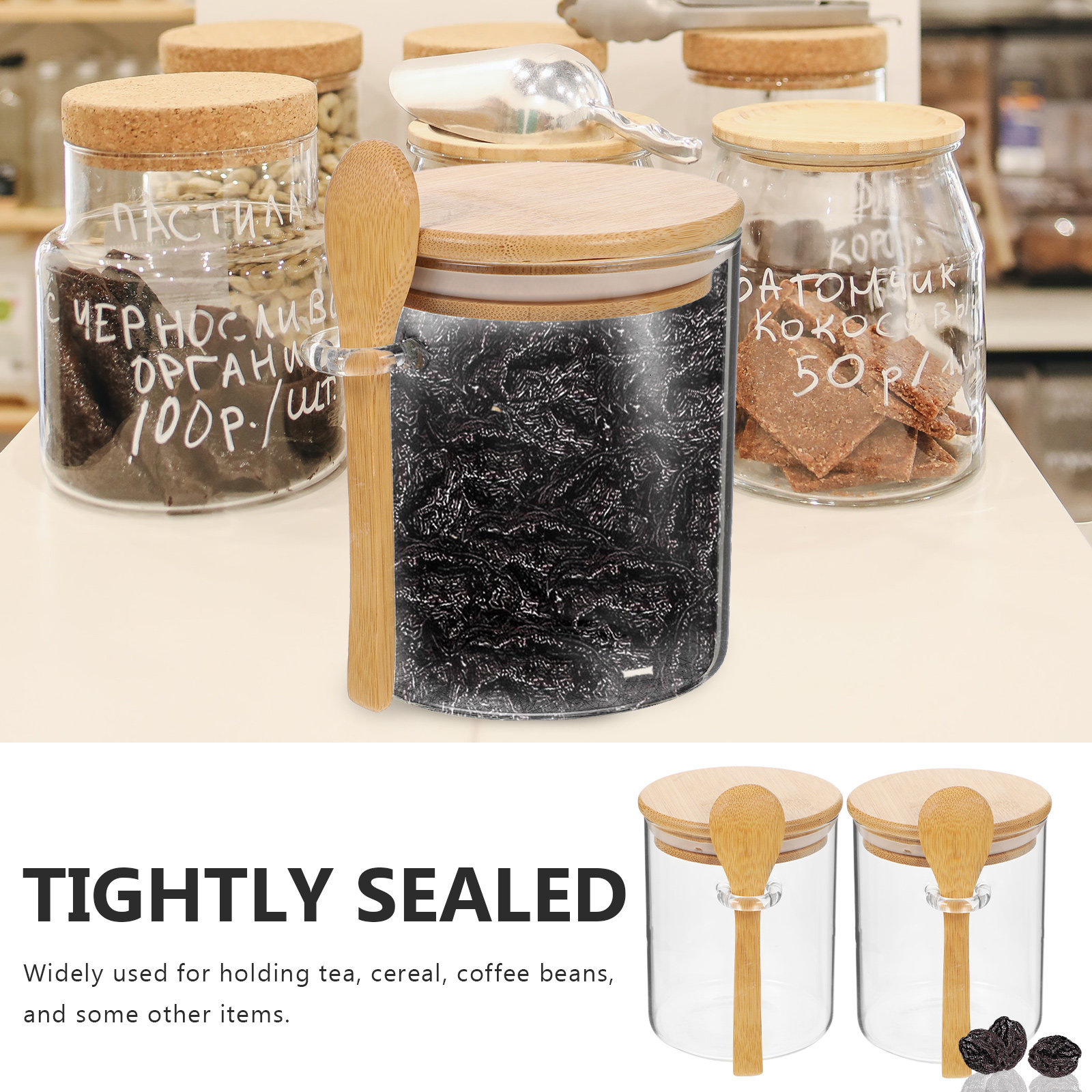 2 Buah Wadah Penyimpanan Tepun - Food Storage Glass Jar ulasan dan harga