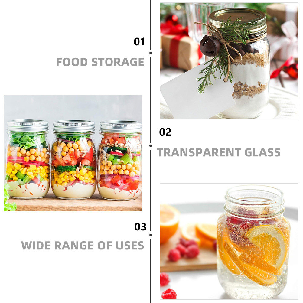 6 Buah Stoples Kaca Bulat Tran - Food Storage Glass Jar ulasan dan harga