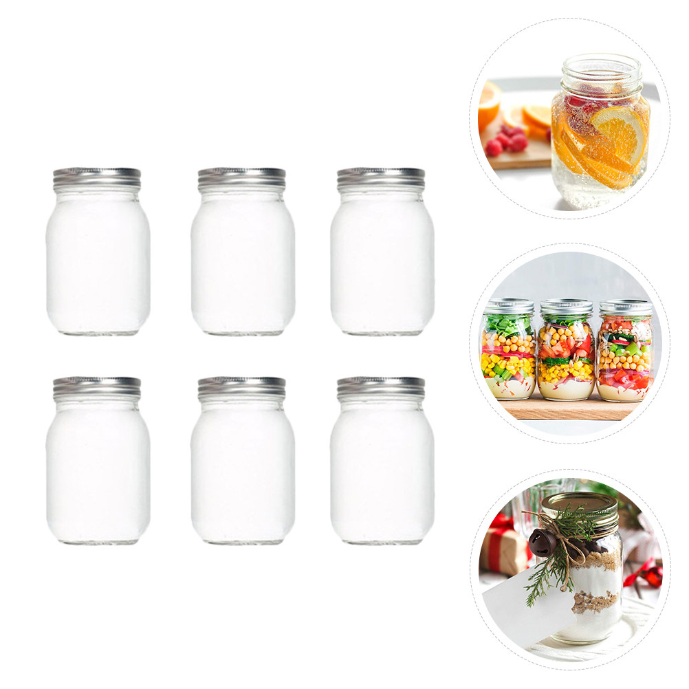 6 Buah Stoples Kaca Bulat Tran - Food Storage Glass Jar ulasan dan harga