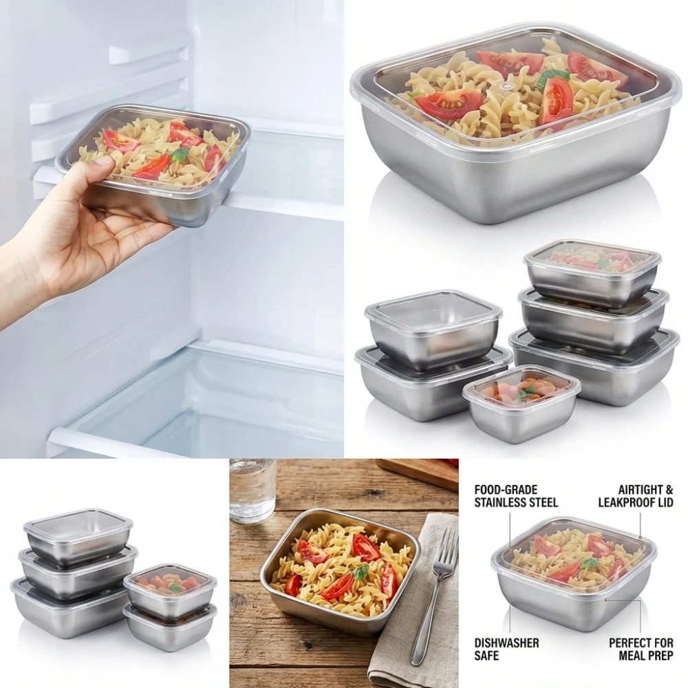 6PCS Wadah Penyimpanan Makanan - Food Storage Kitchen Container Set ulasan dan harga