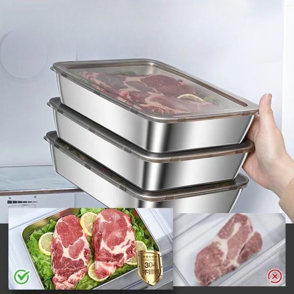 Nampan Sajian Stainless Steel  - Storage Food Tray ulasan dan harga