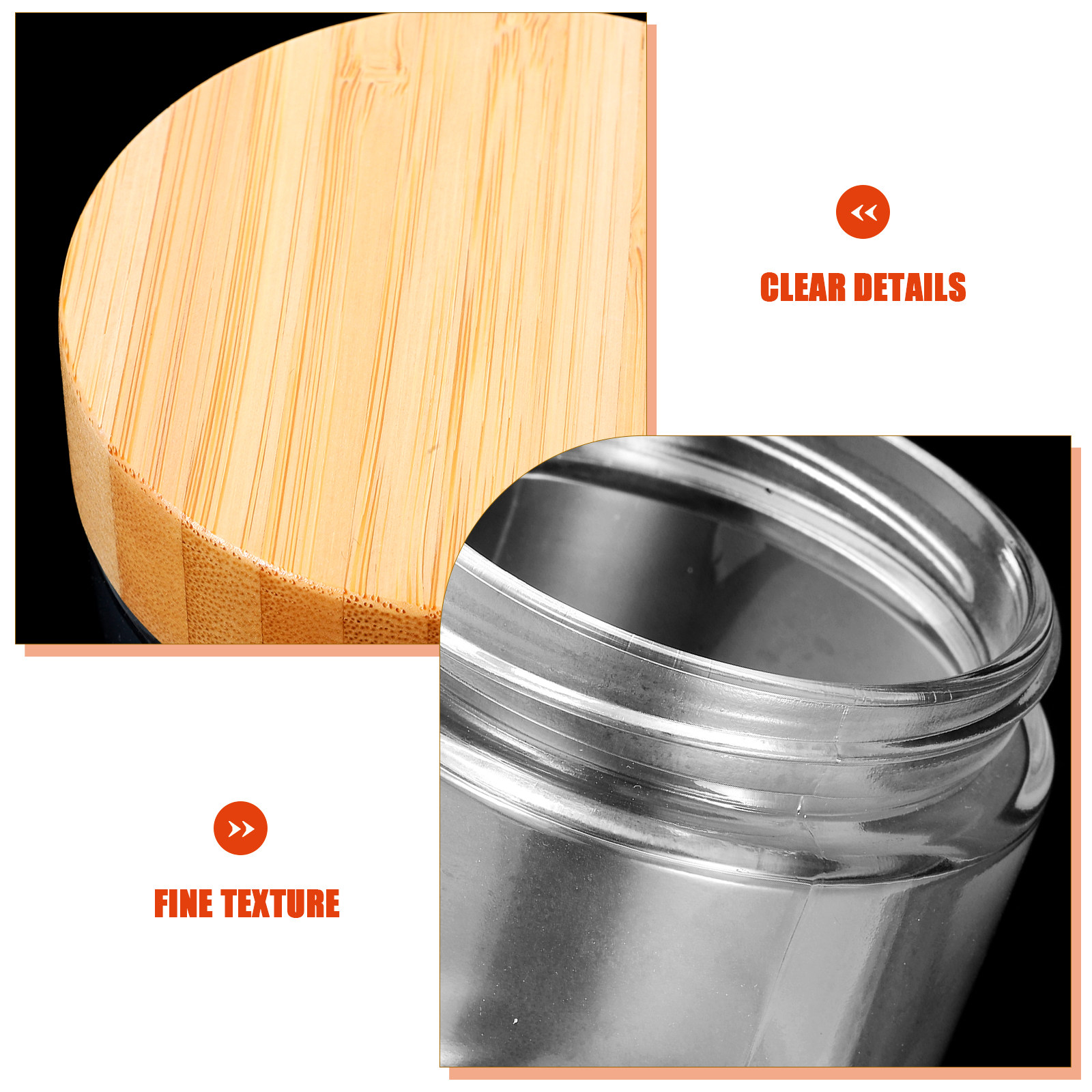 4Pcs Stoples Kaca Transparan d - Food Storage Glass Jar ulasan dan harga