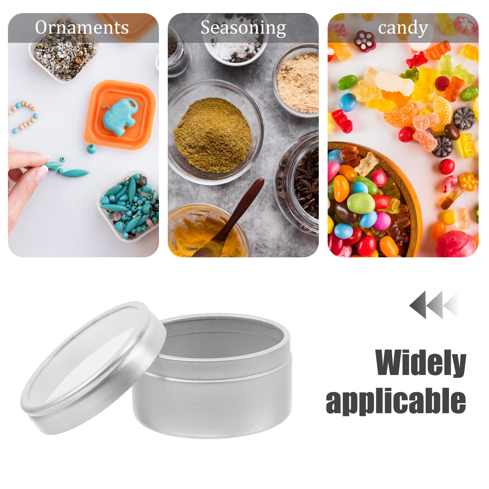 10 Buah Kaleng Teh Aluminium K - Food Storage Aluminum Containers ulasan dan harga