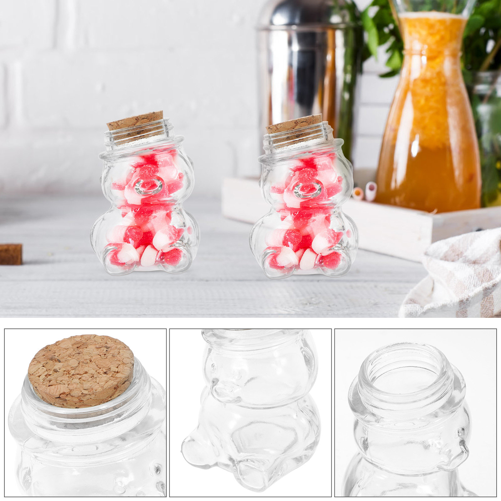 4 Buah Set Toples Permen Kaca  - Food Storage Glass Jar ulasan dan harga