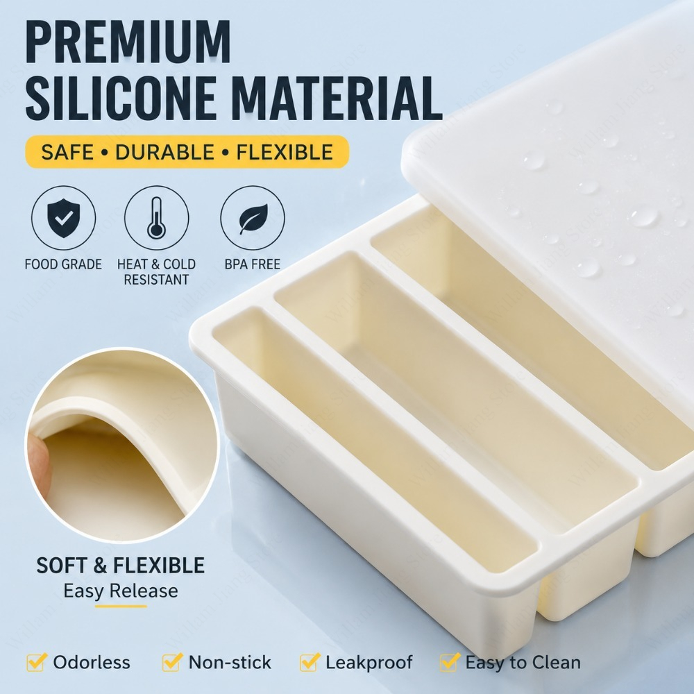 Cetakan Beku Silikon Tahan Lam - Storage Food Tray ulasan dan harga