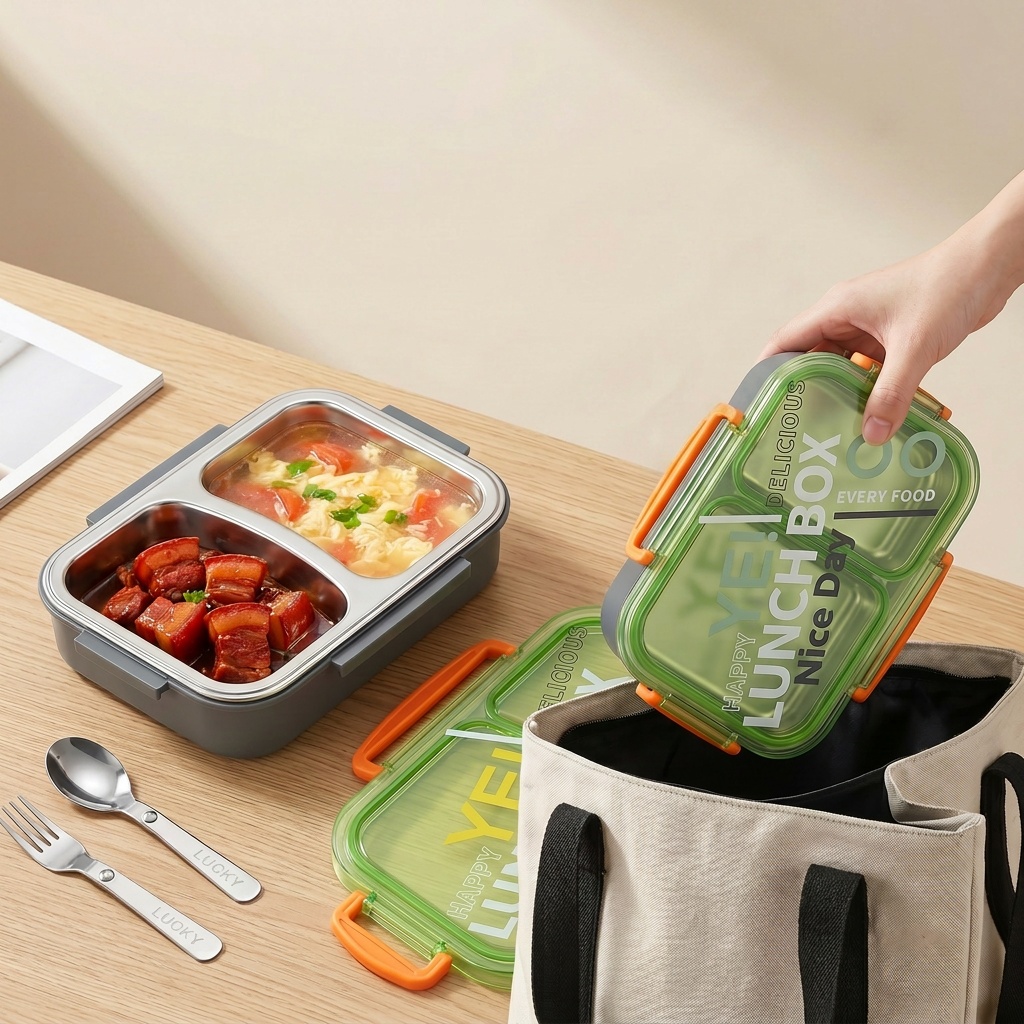 Kotak Makan Bento Stainless St - Food Storage Quart ulasan dan harga