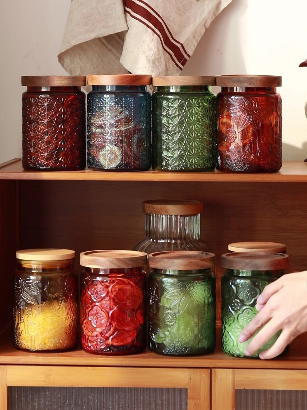 Toples penyimpanan dapur kaca  - Food Storage In Pantry ulasan dan harga